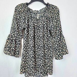 Simply Free People Floral Boho Blouse M